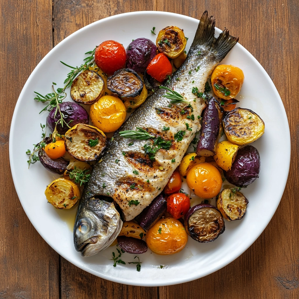 Запечена риба з овочами